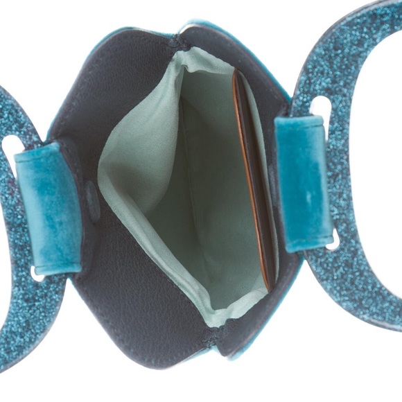 EDIE PARKER BLUE VELVET HANDLE BAG💙💙 - Picture 3 of 5